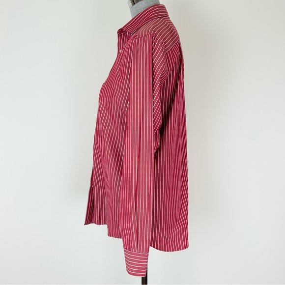 VTG Faconnable Red Striped Button Down Shirt - Picture 4 of 10